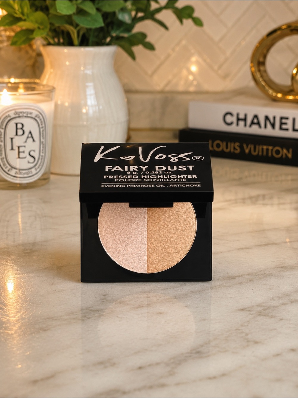 K VOSS NYC Fairy Dust Pressed Highlighter Duo Moonlight Starkissed NEW 8g